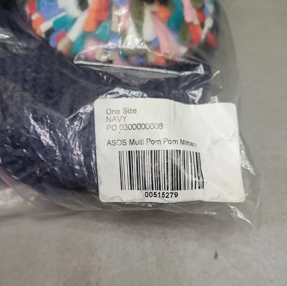 😊asos🧤🌈 Oversized Rainbow Pom Pom Mitten [BNIB]🧤❤️ - Picture 7 of 8